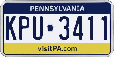 PA license plate KPU3411
