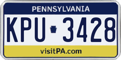 PA license plate KPU3428