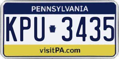 PA license plate KPU3435