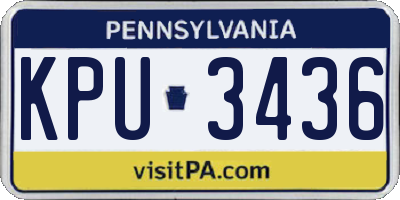PA license plate KPU3436