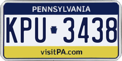 PA license plate KPU3438