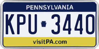 PA license plate KPU3440
