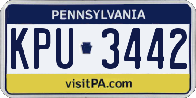 PA license plate KPU3442