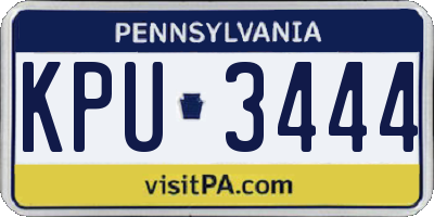 PA license plate KPU3444