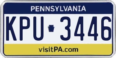 PA license plate KPU3446