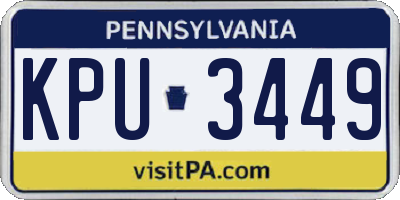 PA license plate KPU3449