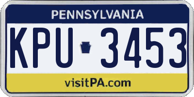 PA license plate KPU3453