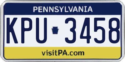 PA license plate KPU3458