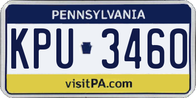 PA license plate KPU3460