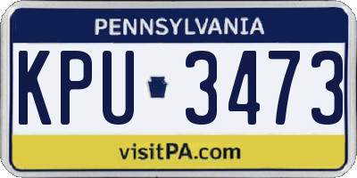 PA license plate KPU3473