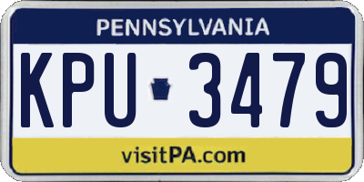PA license plate KPU3479