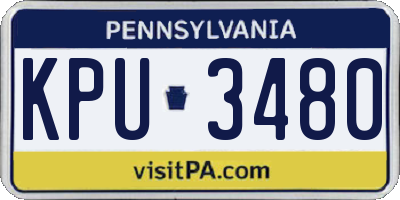 PA license plate KPU3480