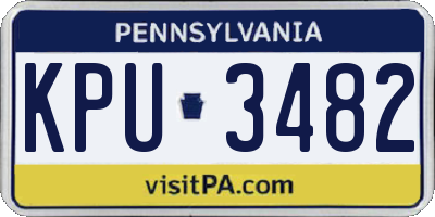 PA license plate KPU3482