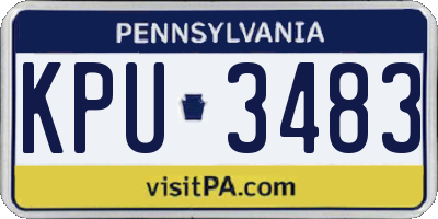 PA license plate KPU3483