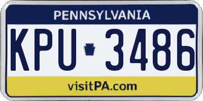 PA license plate KPU3486