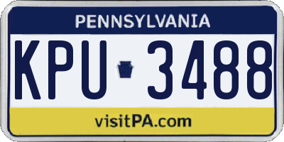 PA license plate KPU3488