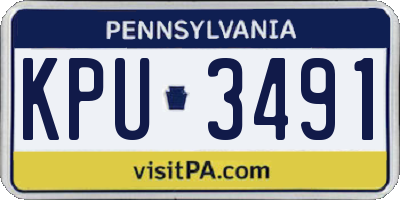 PA license plate KPU3491