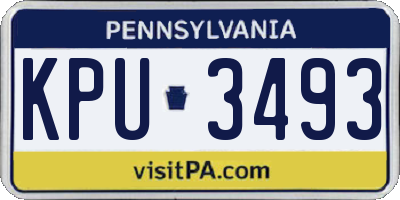 PA license plate KPU3493