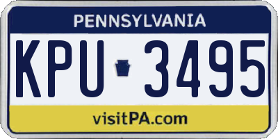 PA license plate KPU3495