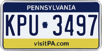 PA license plate KPU3497