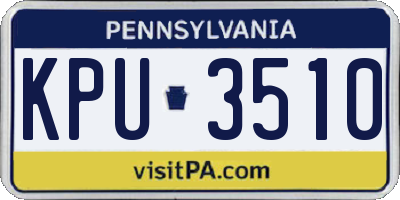 PA license plate KPU3510