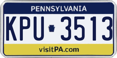 PA license plate KPU3513