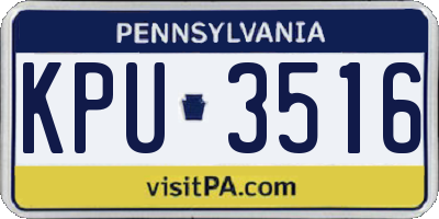 PA license plate KPU3516