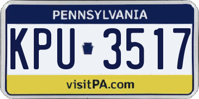 PA license plate KPU3517