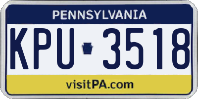 PA license plate KPU3518
