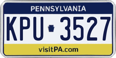 PA license plate KPU3527