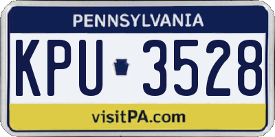 PA license plate KPU3528