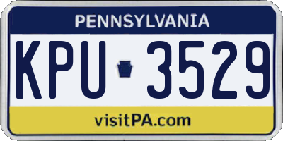 PA license plate KPU3529