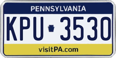 PA license plate KPU3530