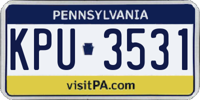 PA license plate KPU3531