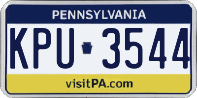 PA license plate KPU3544