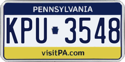 PA license plate KPU3548