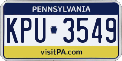 PA license plate KPU3549