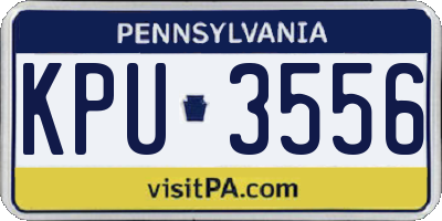 PA license plate KPU3556