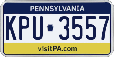 PA license plate KPU3557