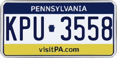 PA license plate KPU3558