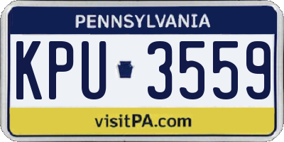 PA license plate KPU3559