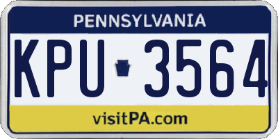 PA license plate KPU3564