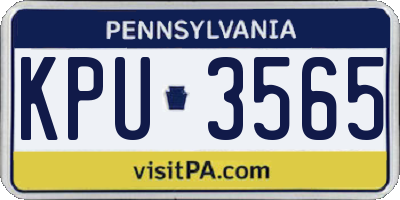 PA license plate KPU3565
