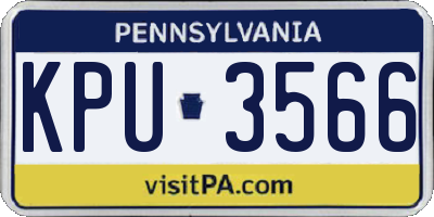 PA license plate KPU3566