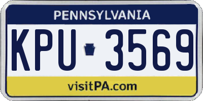 PA license plate KPU3569