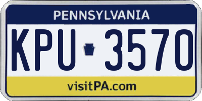 PA license plate KPU3570