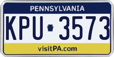 PA license plate KPU3573