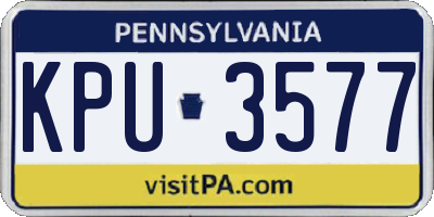 PA license plate KPU3577