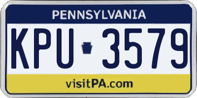 PA license plate KPU3579