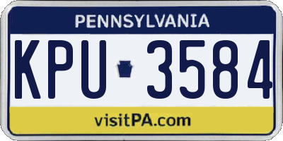 PA license plate KPU3584